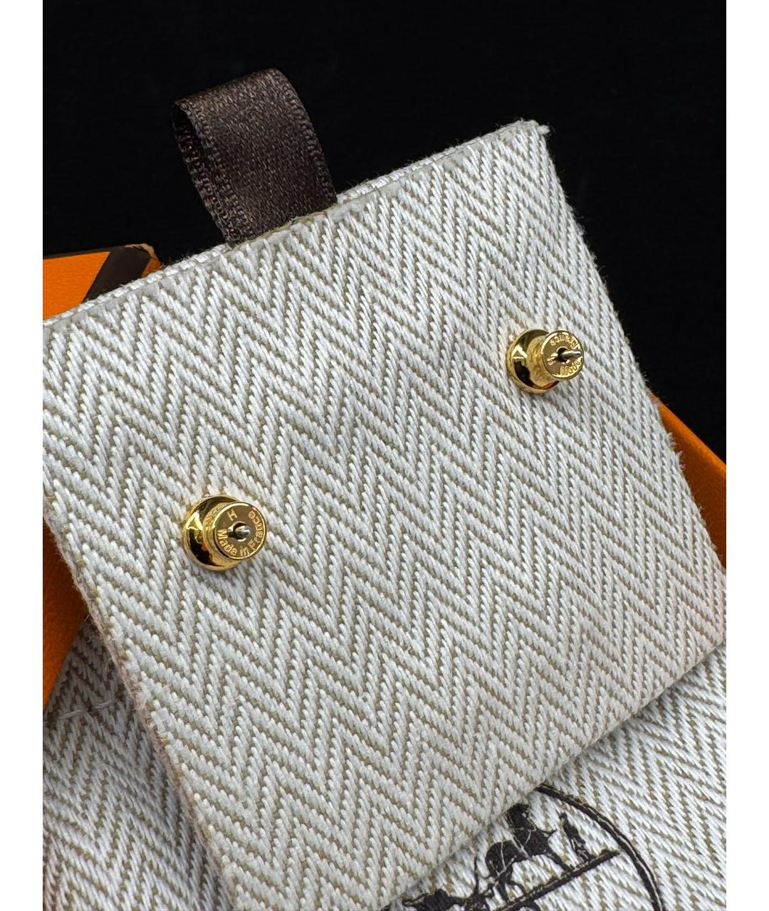 HERMES Золотые металлические серьги, фото 5