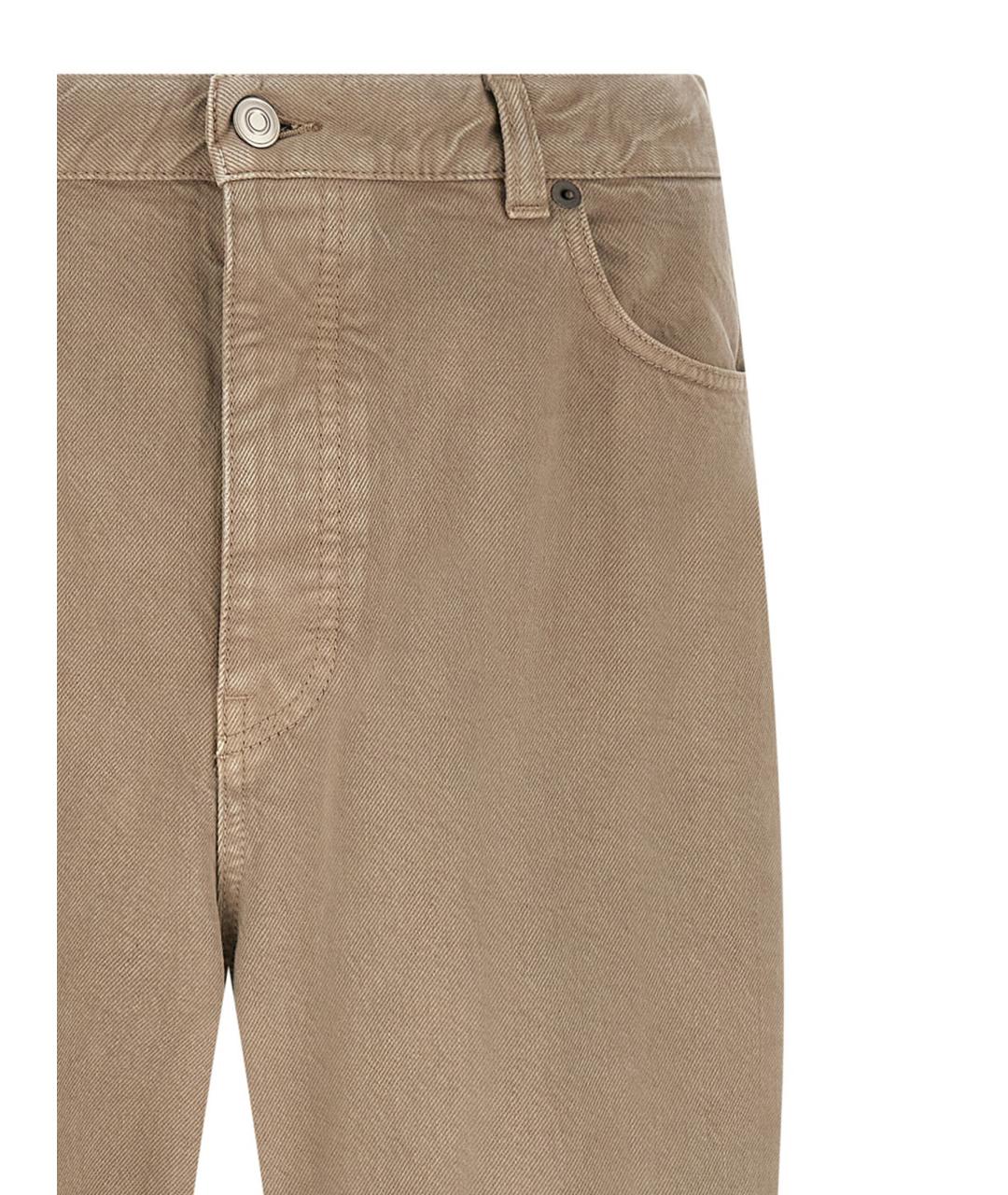 THE ROW Бежевые хлопковые прямые джинсы, фото 3