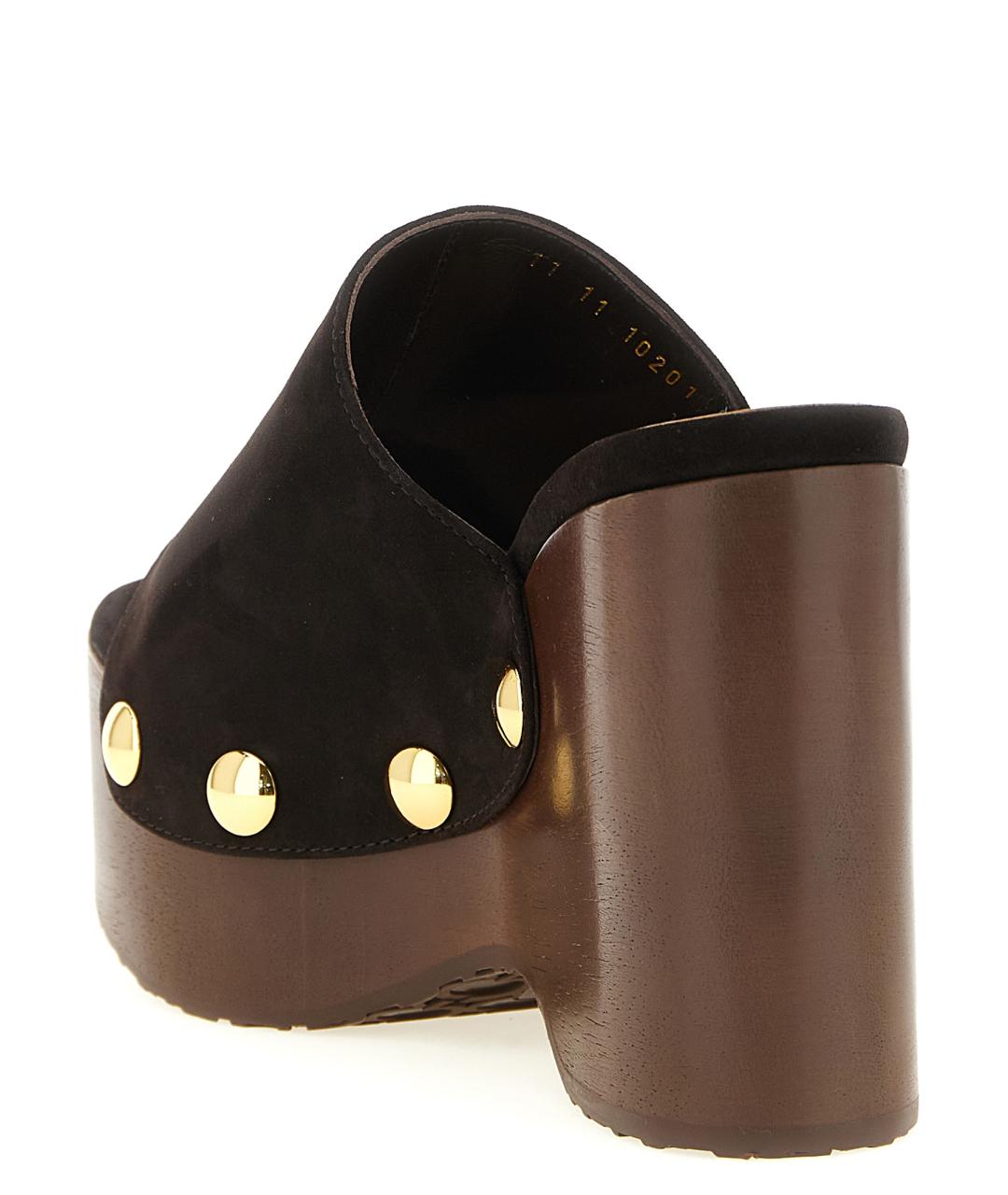 GIANVITO ROSSI Коричневые кожаные сабо, фото 3