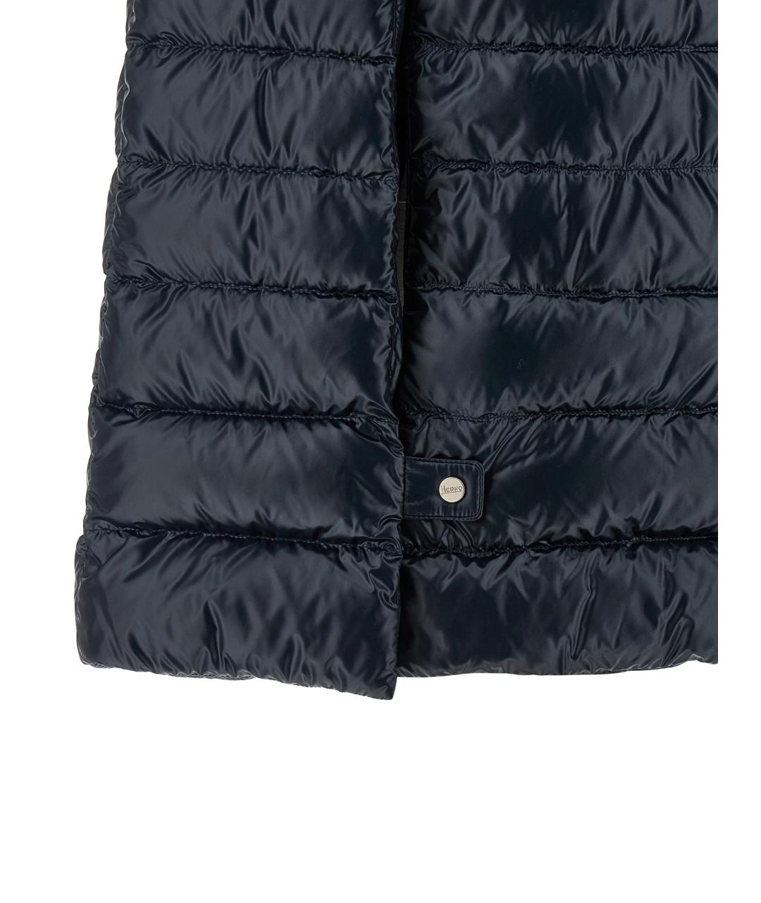 HERNO Темно-синий полиамидовый пуховик, фото 4