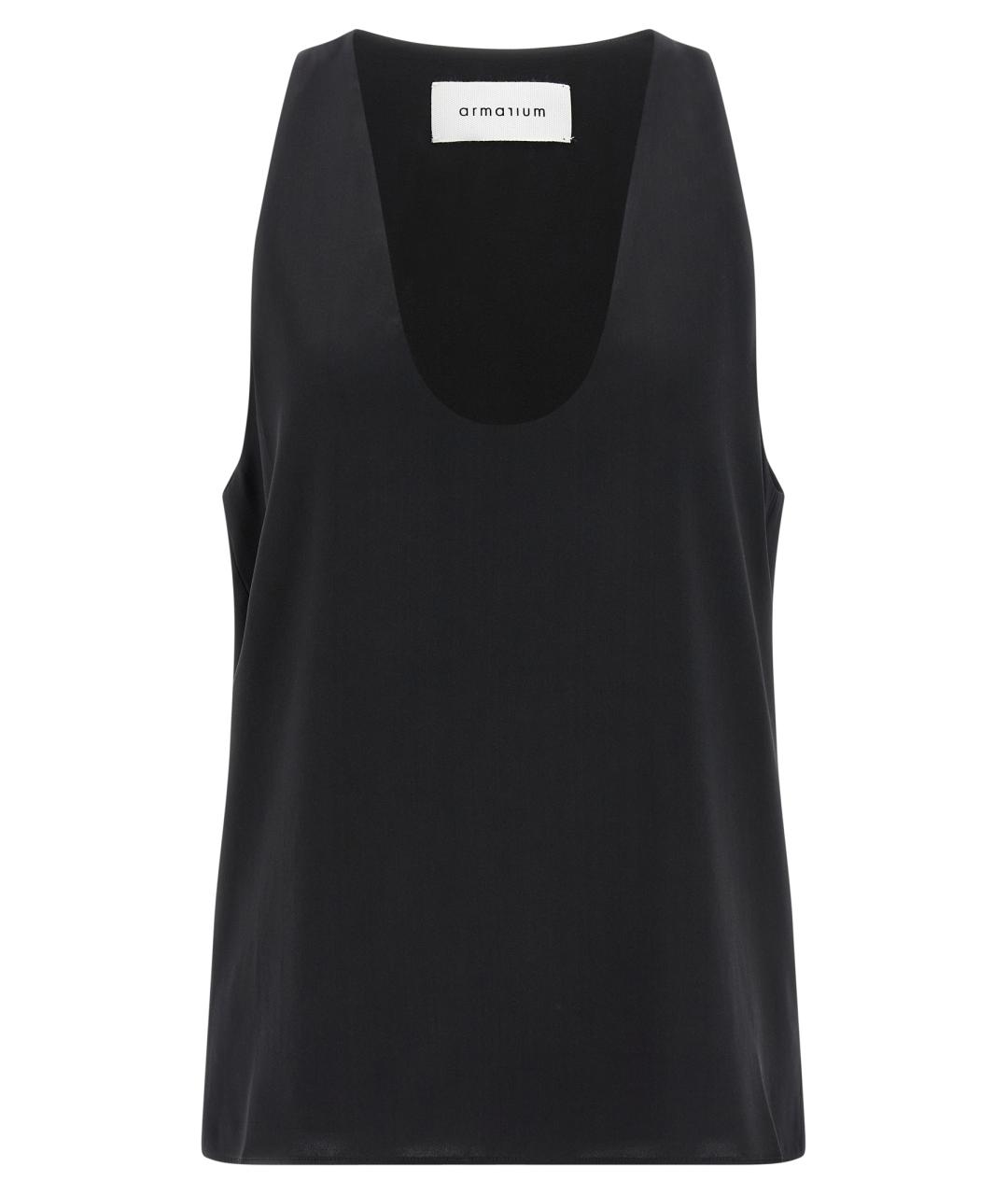 ARMARIUM Черная шелковая блузы, фото 1