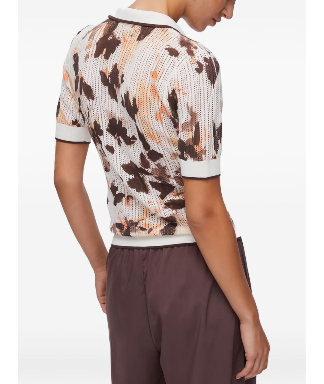 LIU JO Коричневая хлопковая футболка, фото 2