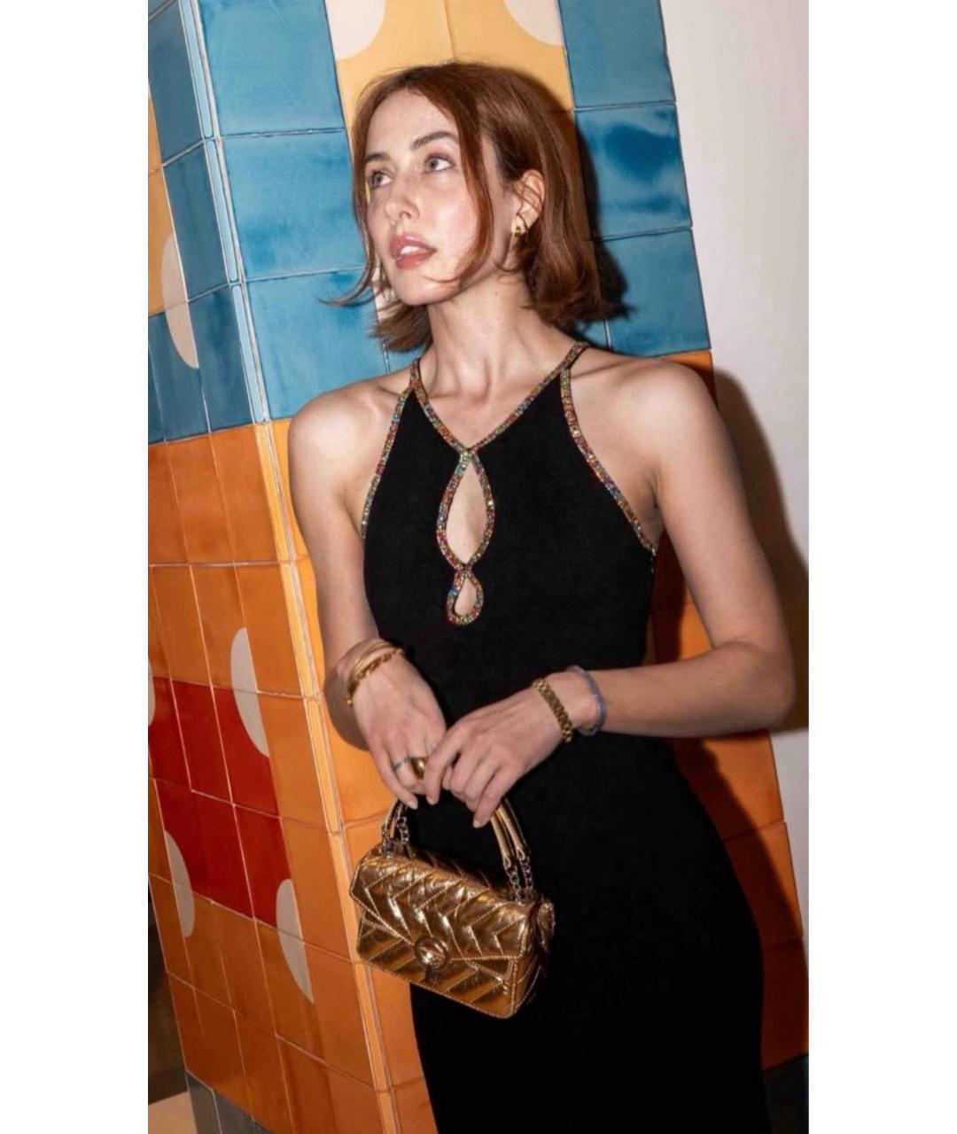 SANDRO Черное велюровое вечернее платье, фото 8