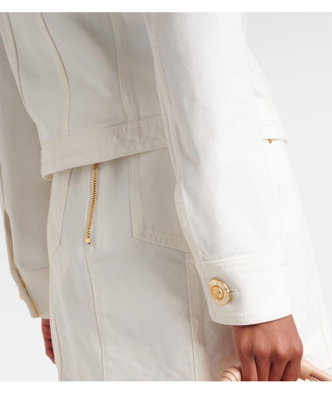 BALMAIN Белый хлопковый костюм с юбками, фото 6