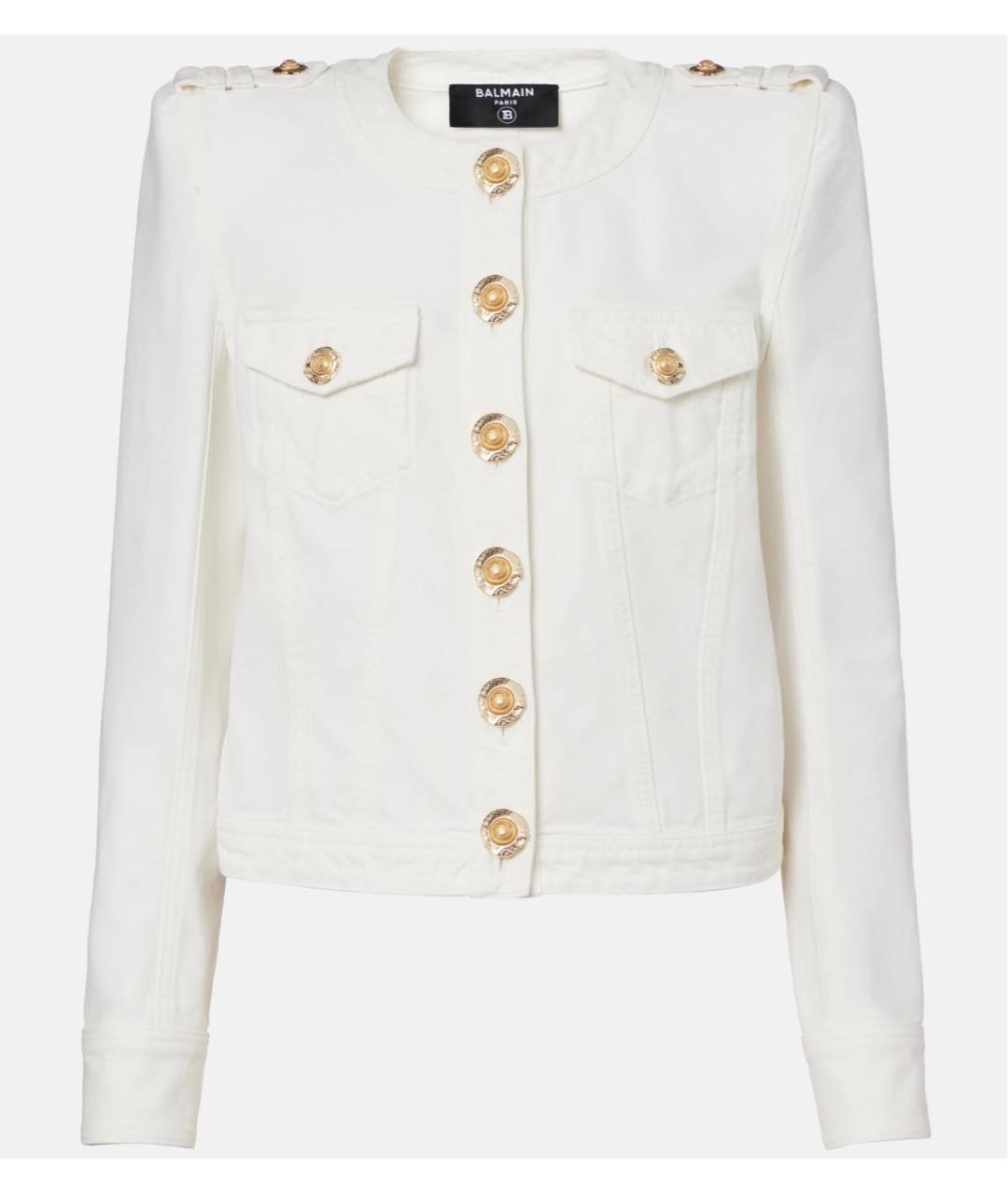 BALMAIN Белый хлопковый костюм с юбками, фото 8