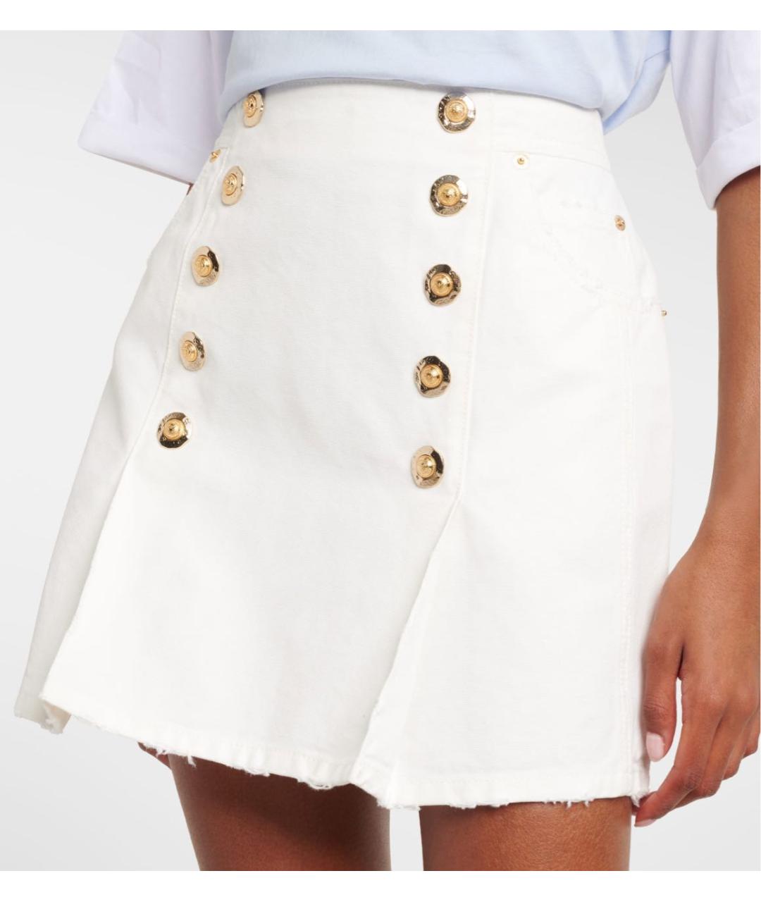 BALMAIN Белый хлопковый костюм с юбками, фото 7