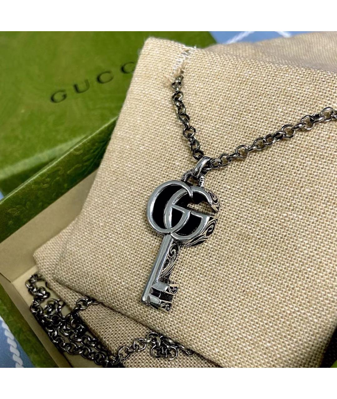 GUCCI Серебрянный серебряный кулон, фото 7