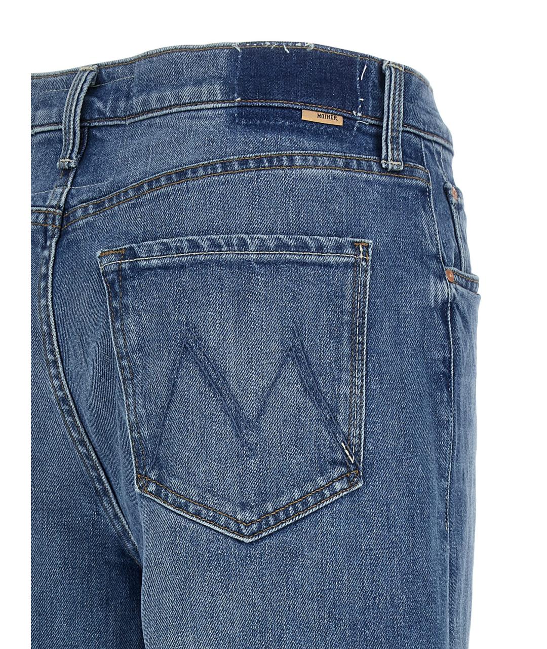 MOTHER Синие хлопковые джинсы клеш, фото 4