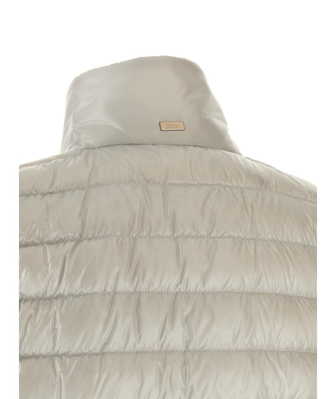 HERNO Серый полиамидовый пуховик, фото 5
