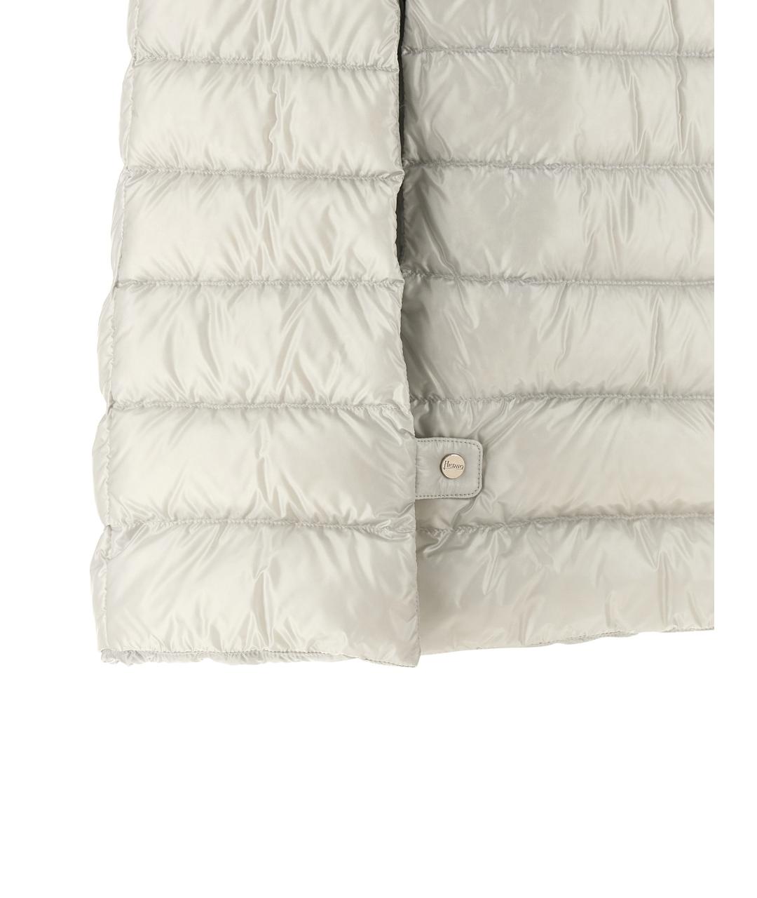 HERNO Серый полиамидовый пуховик, фото 4