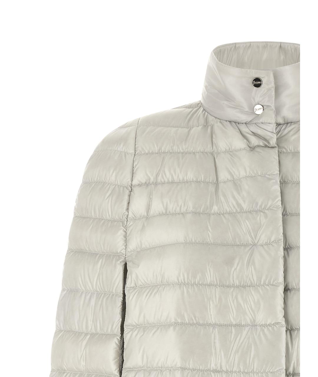 HERNO Серый полиамидовый пуховик, фото 3