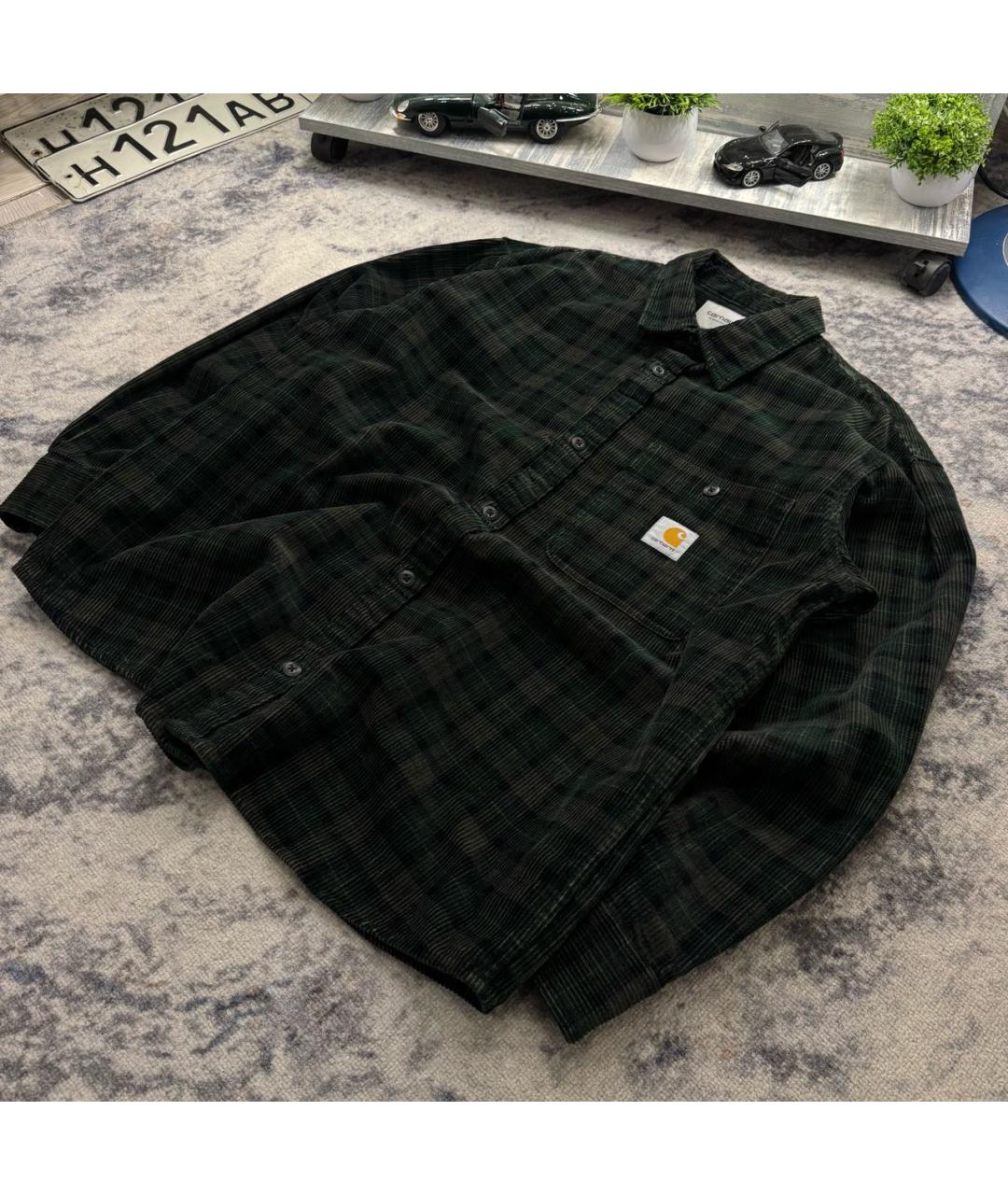 CARHARTT Зеленая хлопковая кэжуал рубашка, фото 3