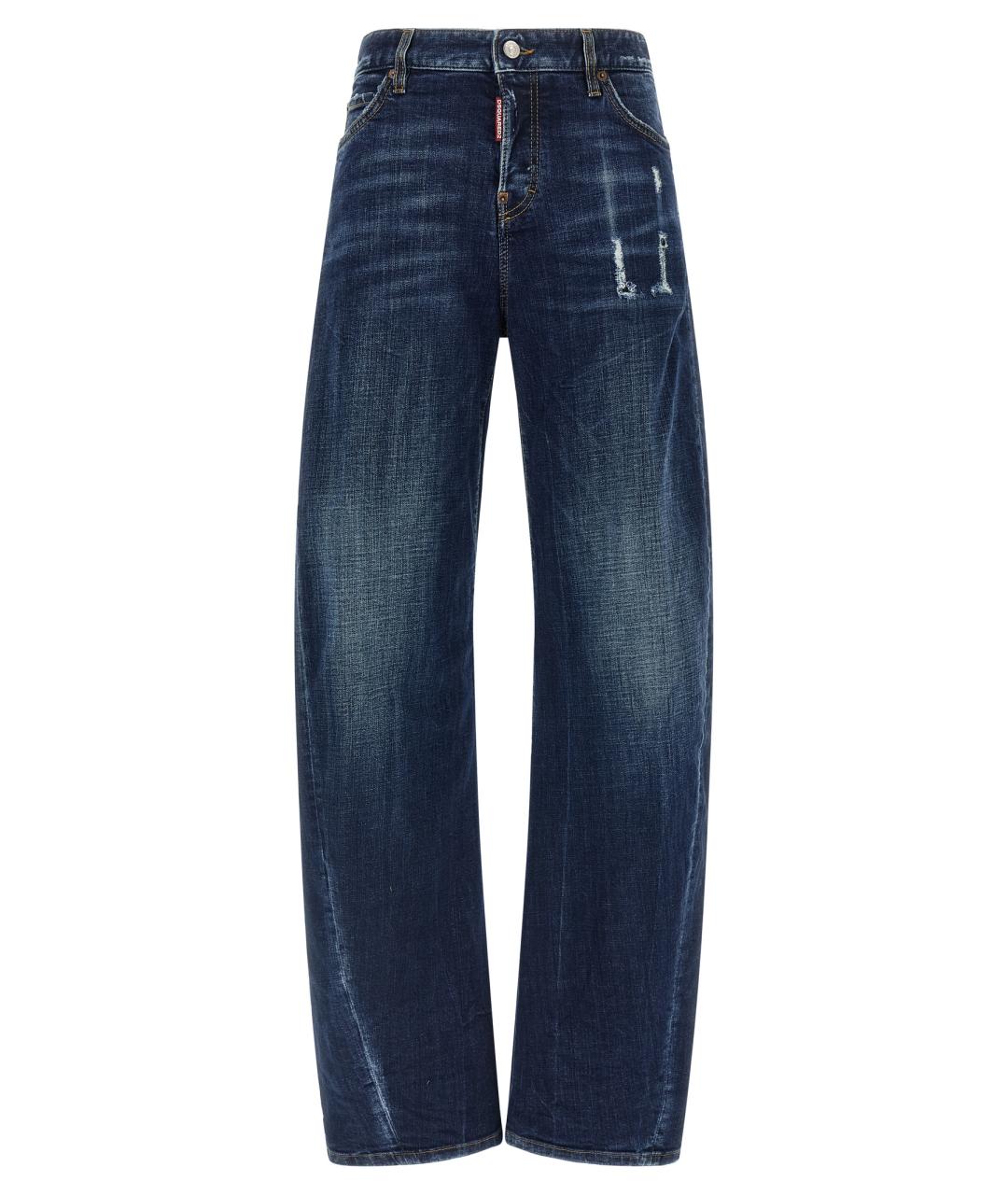 DSQUARED2 Синие хлопковые прямые джинсы, фото 1