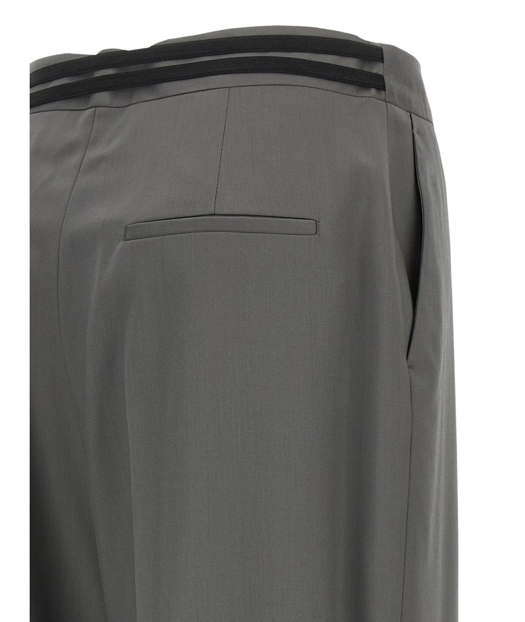 ARMARIUM Серые шерстяные прямые брюки, фото 4