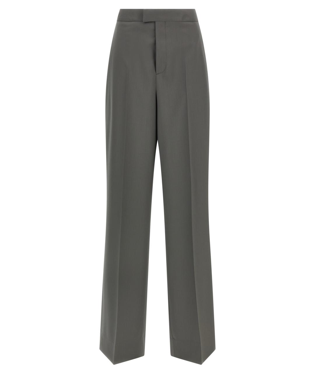 ARMARIUM Серые шерстяные прямые брюки, фото 1