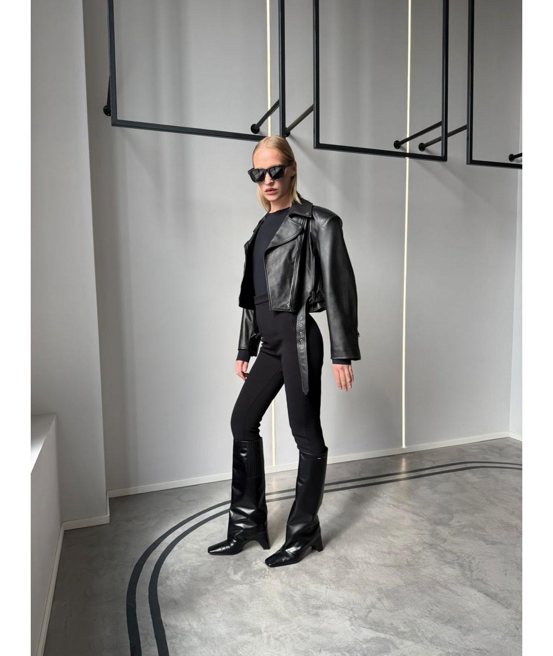 ATLEIN Черные полиэстеровые брюки узкие, фото 4