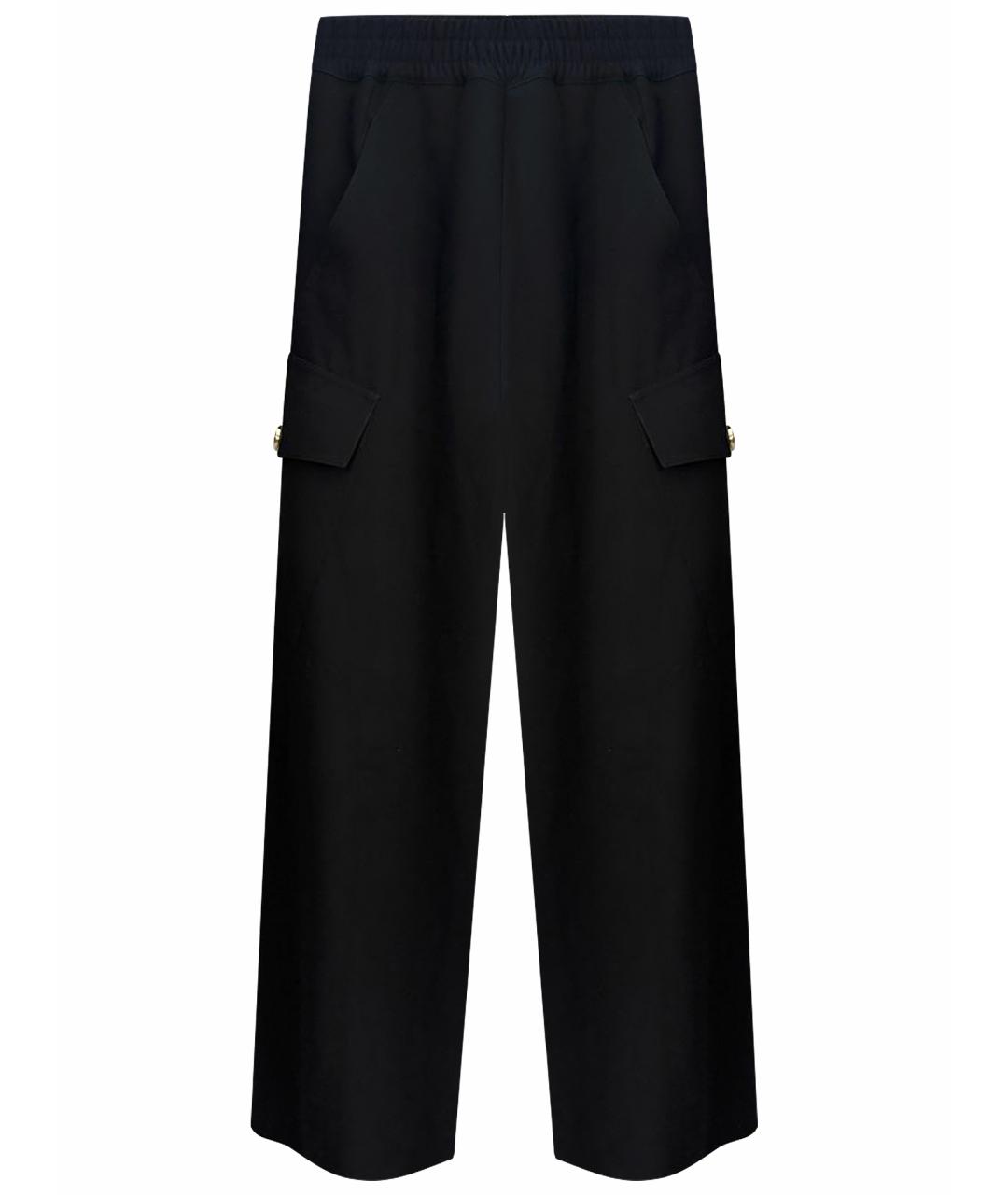 PINKO Черные полиэстеровые брюки широкие, фото 1
