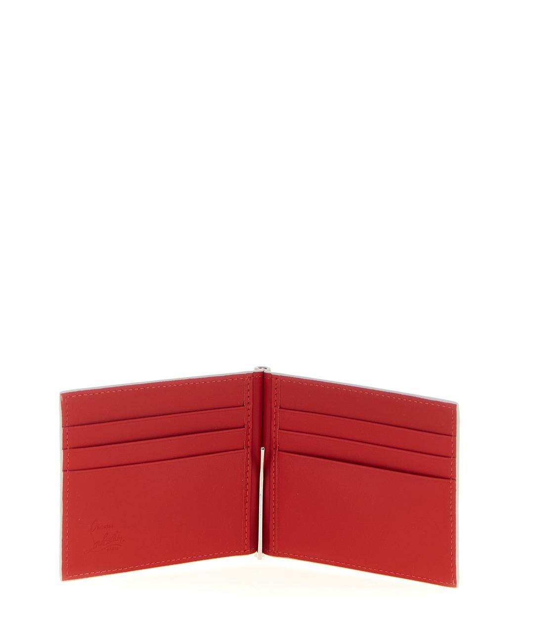 CHRISTIAN LOUBOUTIN Бежевый кожаный кошелек, фото 3