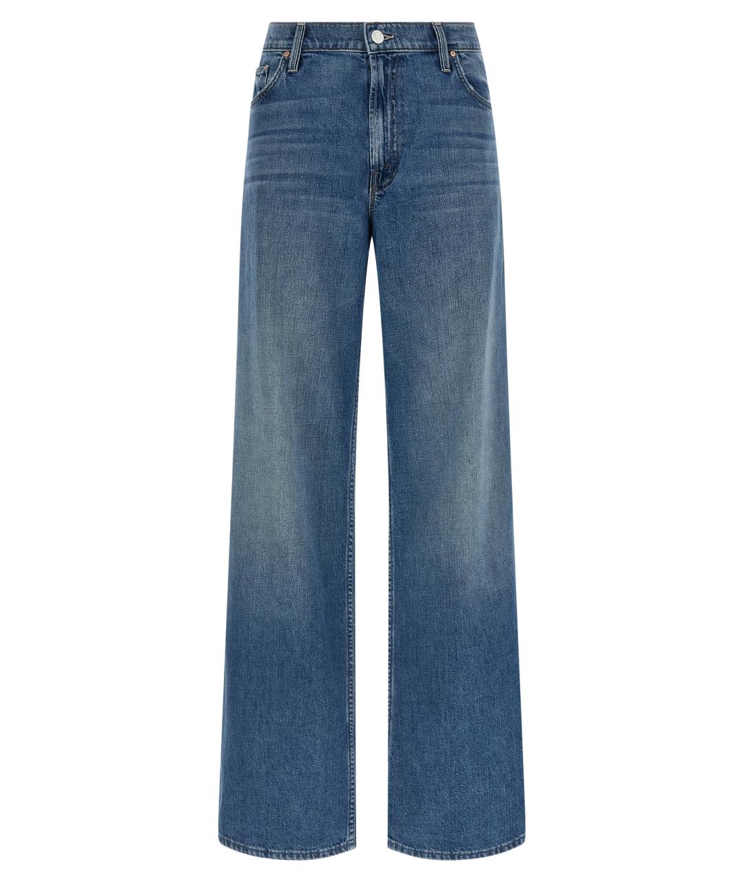 MOTHER Синие хлопковые прямые джинсы, фото 1