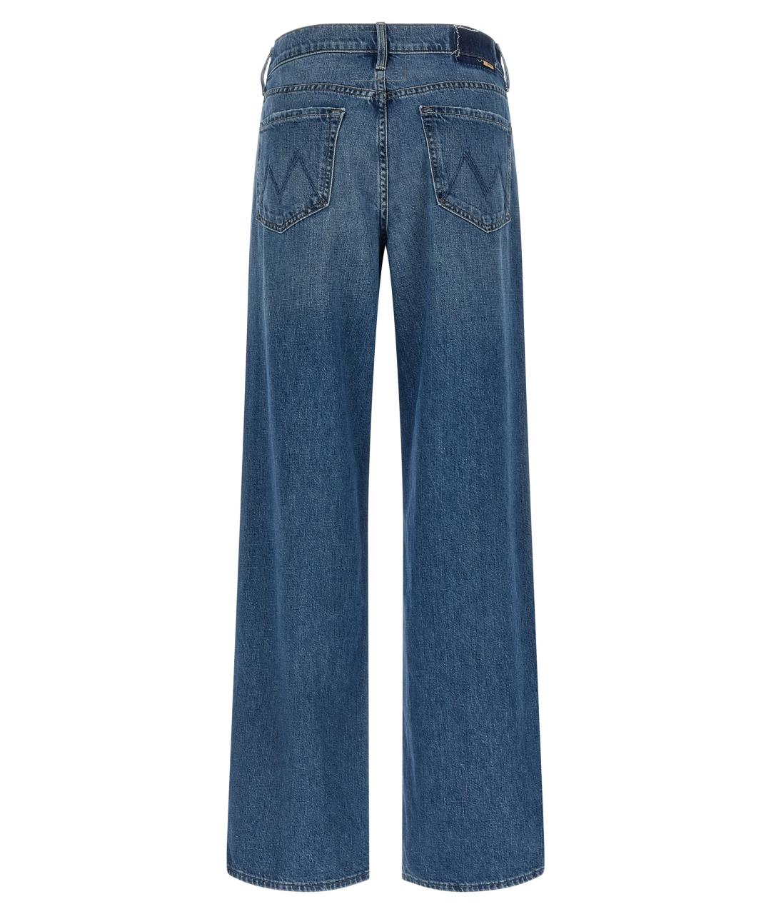 MOTHER Синие хлопковые прямые джинсы, фото 2