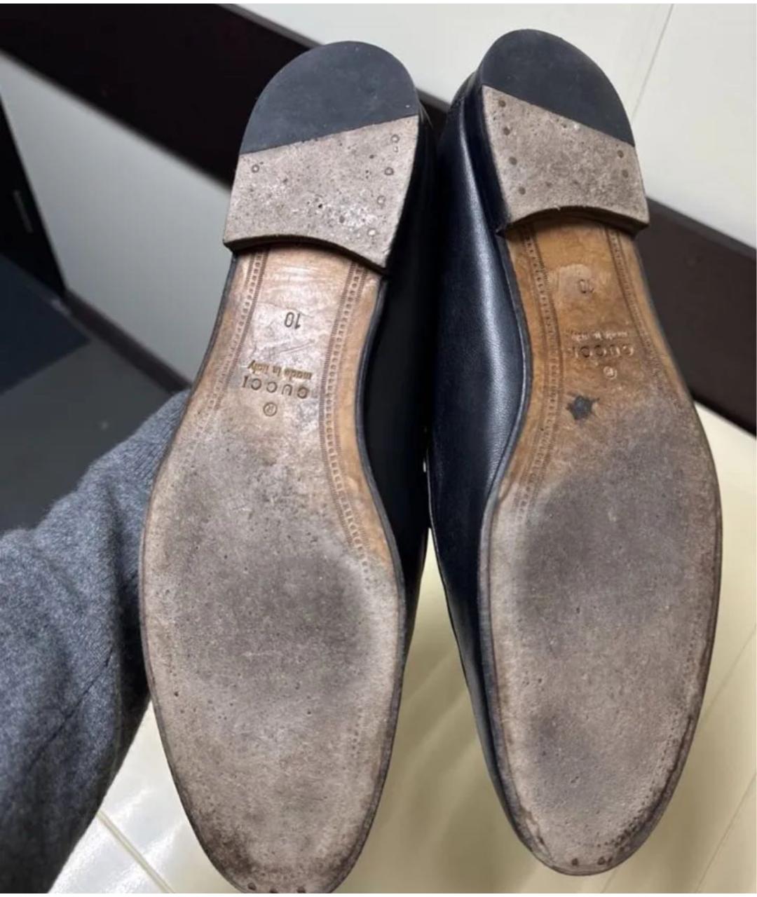 GUCCI Черные кожаные лоферы, фото 3