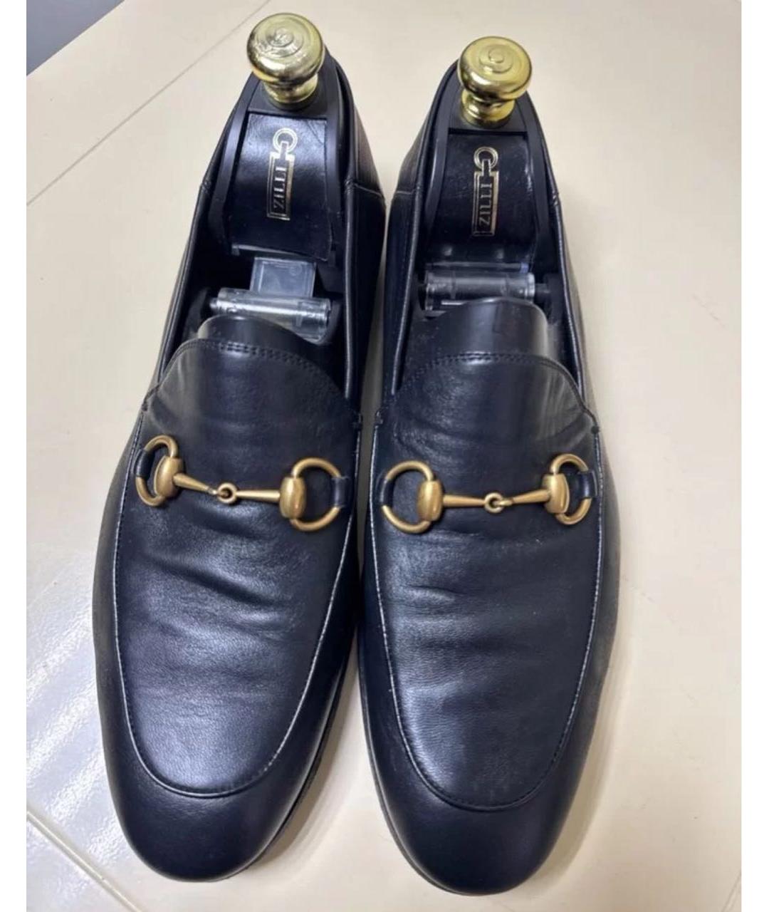 GUCCI Черные кожаные лоферы, фото 5