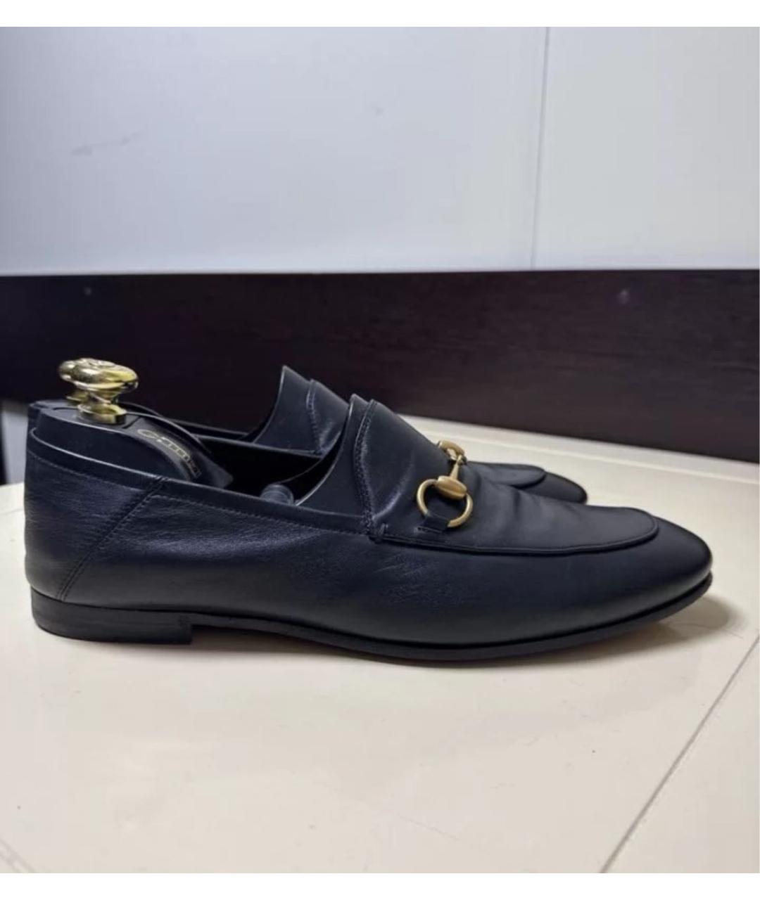 GUCCI Черные кожаные лоферы, фото 6