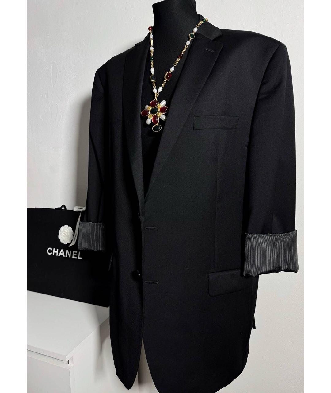 CALVIN KLEIN Черный шерстяной жакет/пиджак, фото 2