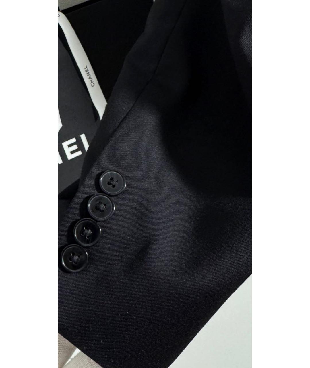 CALVIN KLEIN Черный шерстяной жакет/пиджак, фото 4