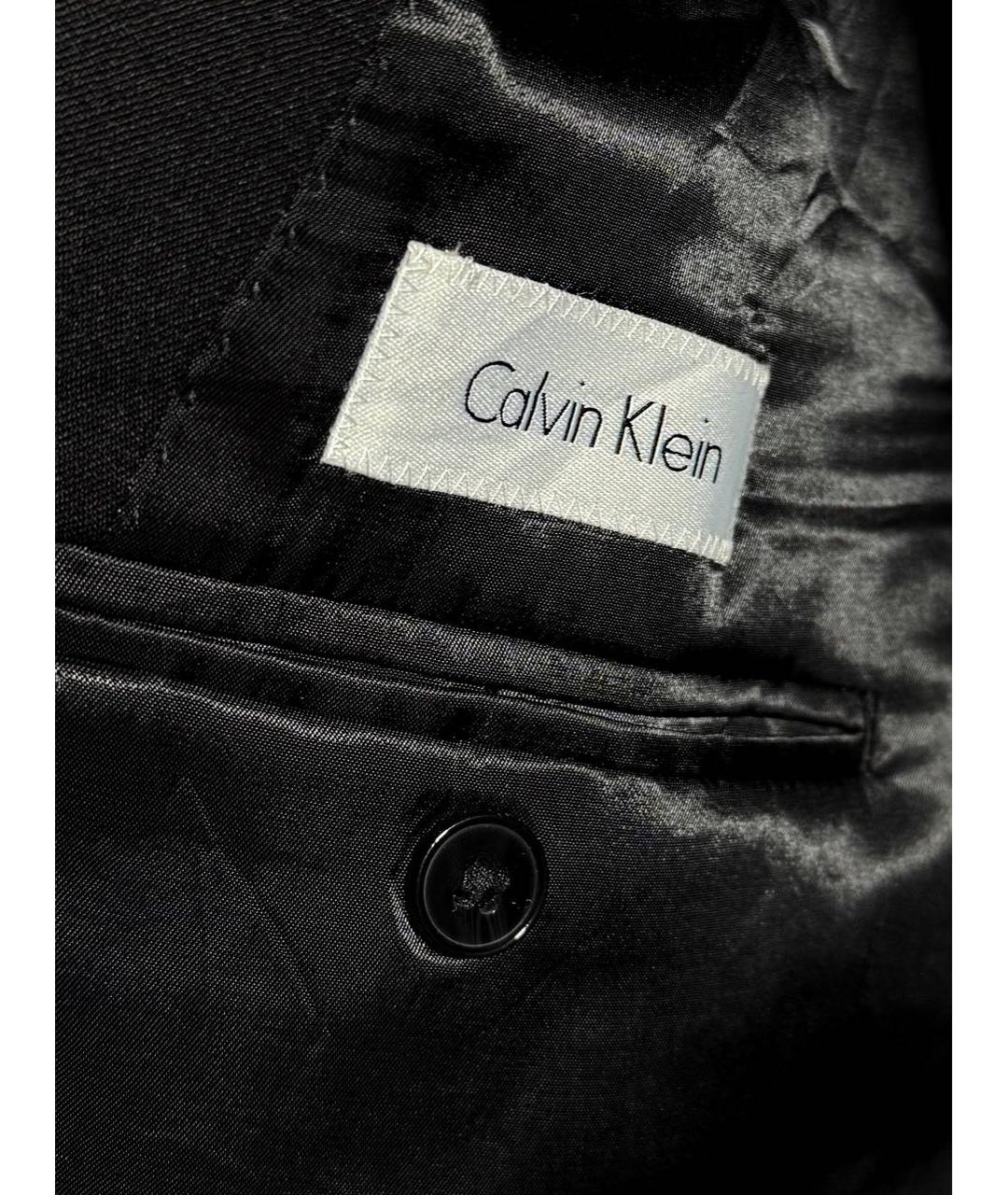 CALVIN KLEIN Черный шерстяной жакет/пиджак, фото 3