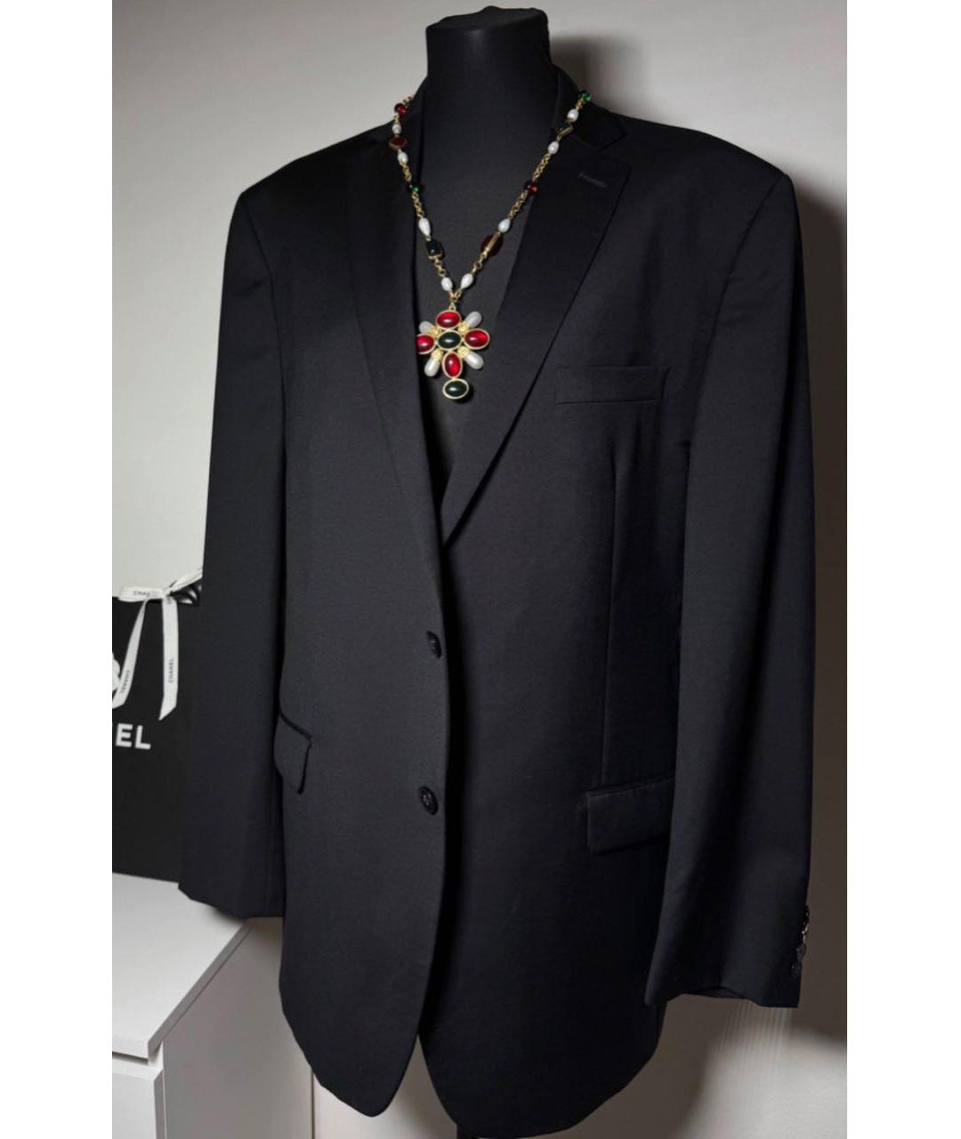 CALVIN KLEIN Черный шерстяной жакет/пиджак, фото 7