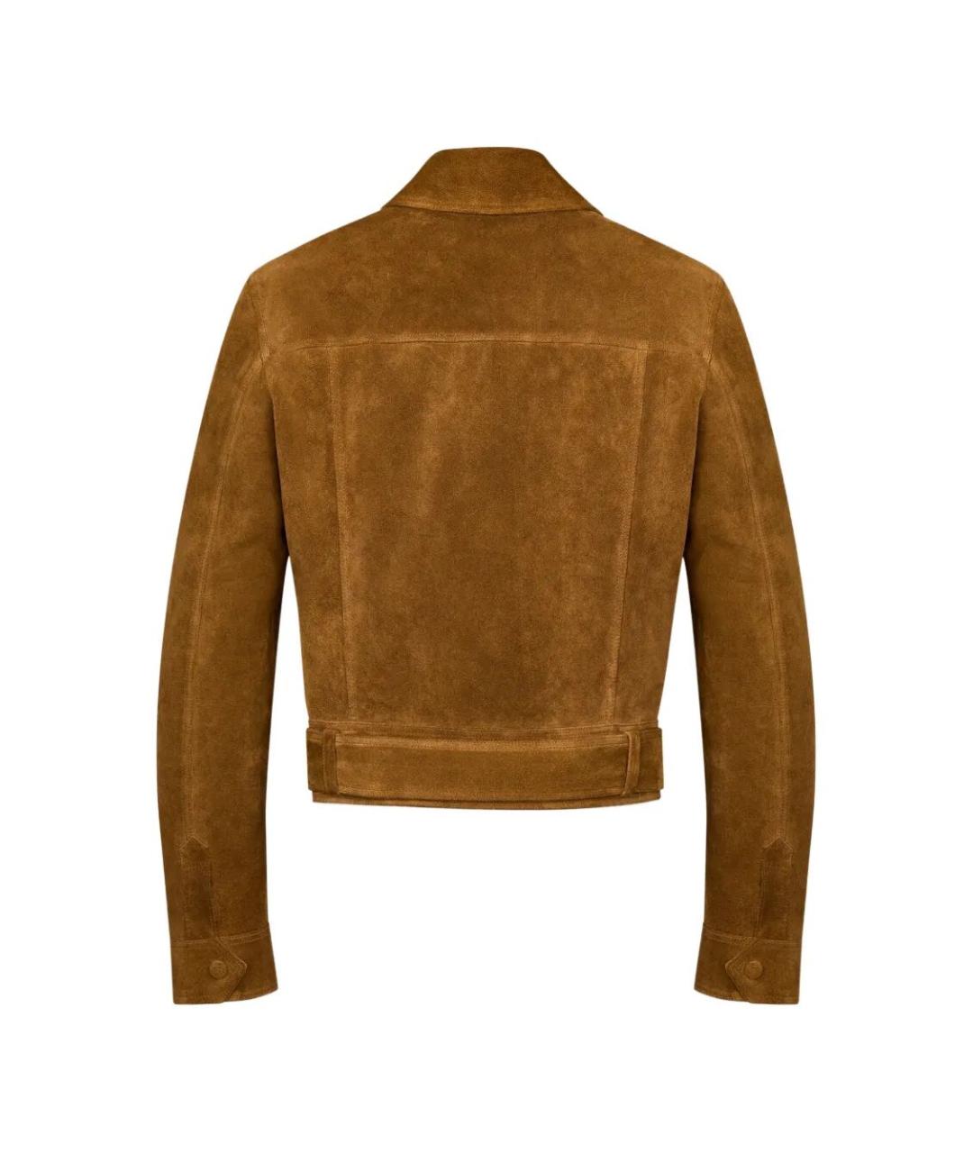 SAINT LAURENT Коричневая замшевая куртка, фото 2