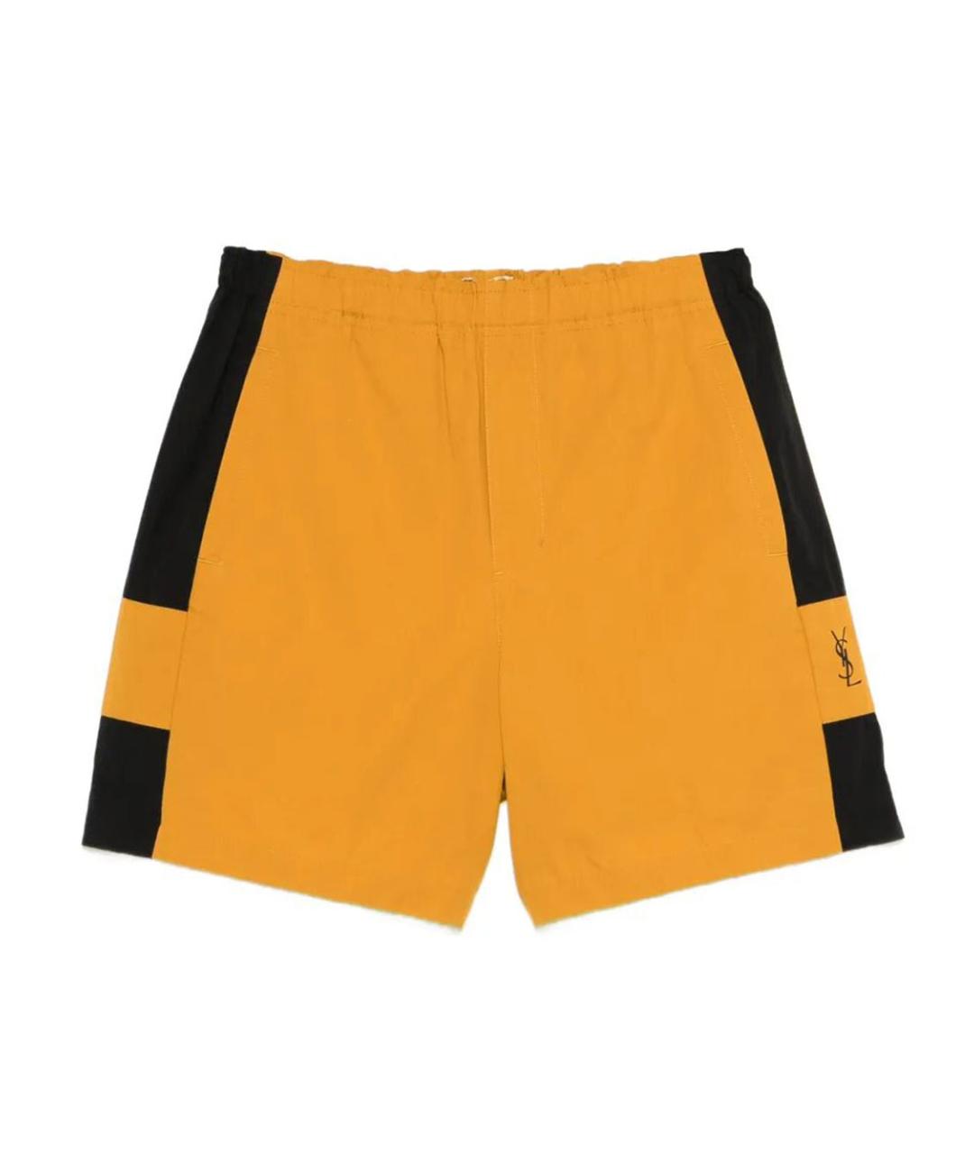 SAINT LAURENT Желтые хлопковые шорты, фото 1