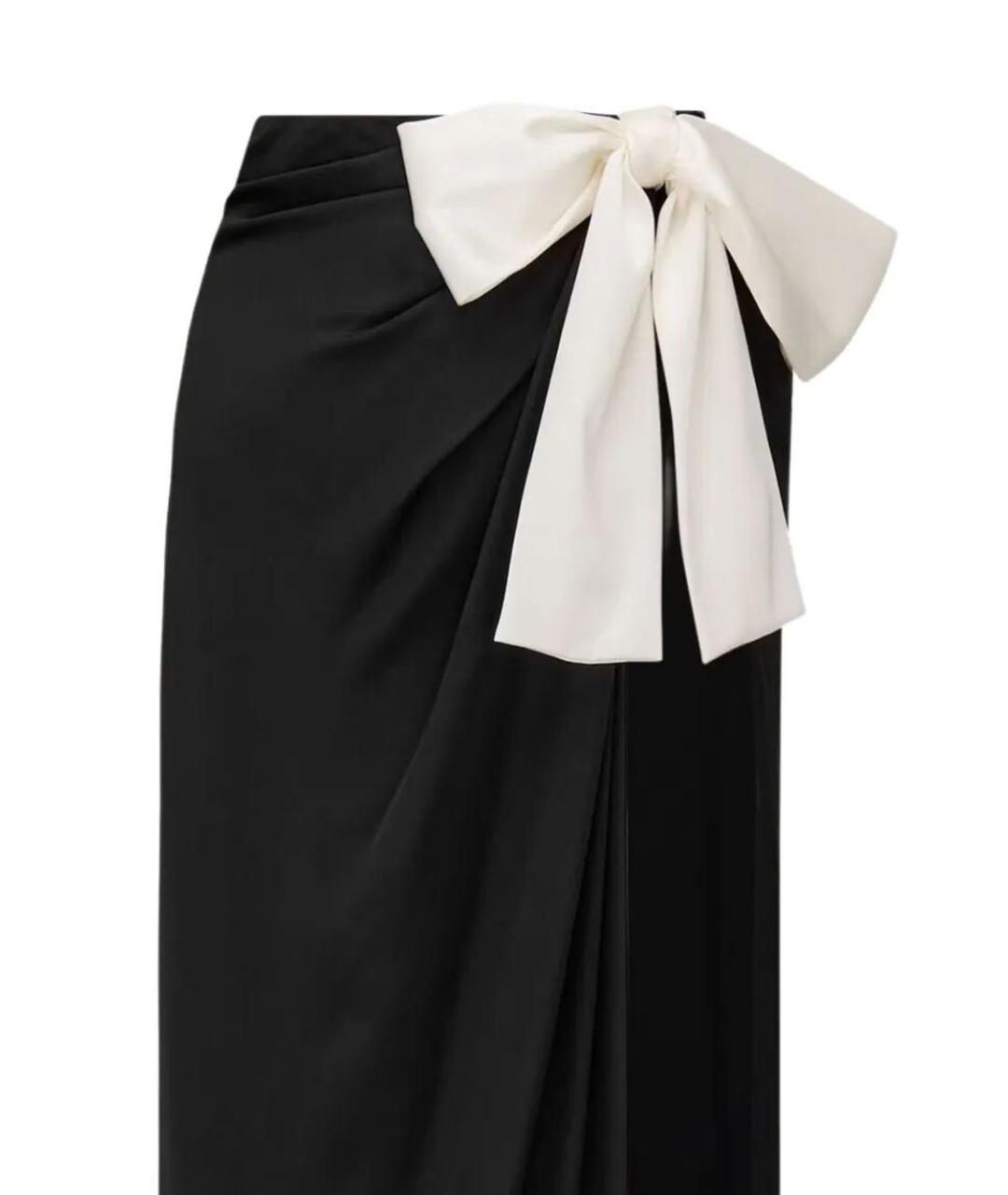 SAINT LAURENT Черная шелковая юбка макси, фото 3