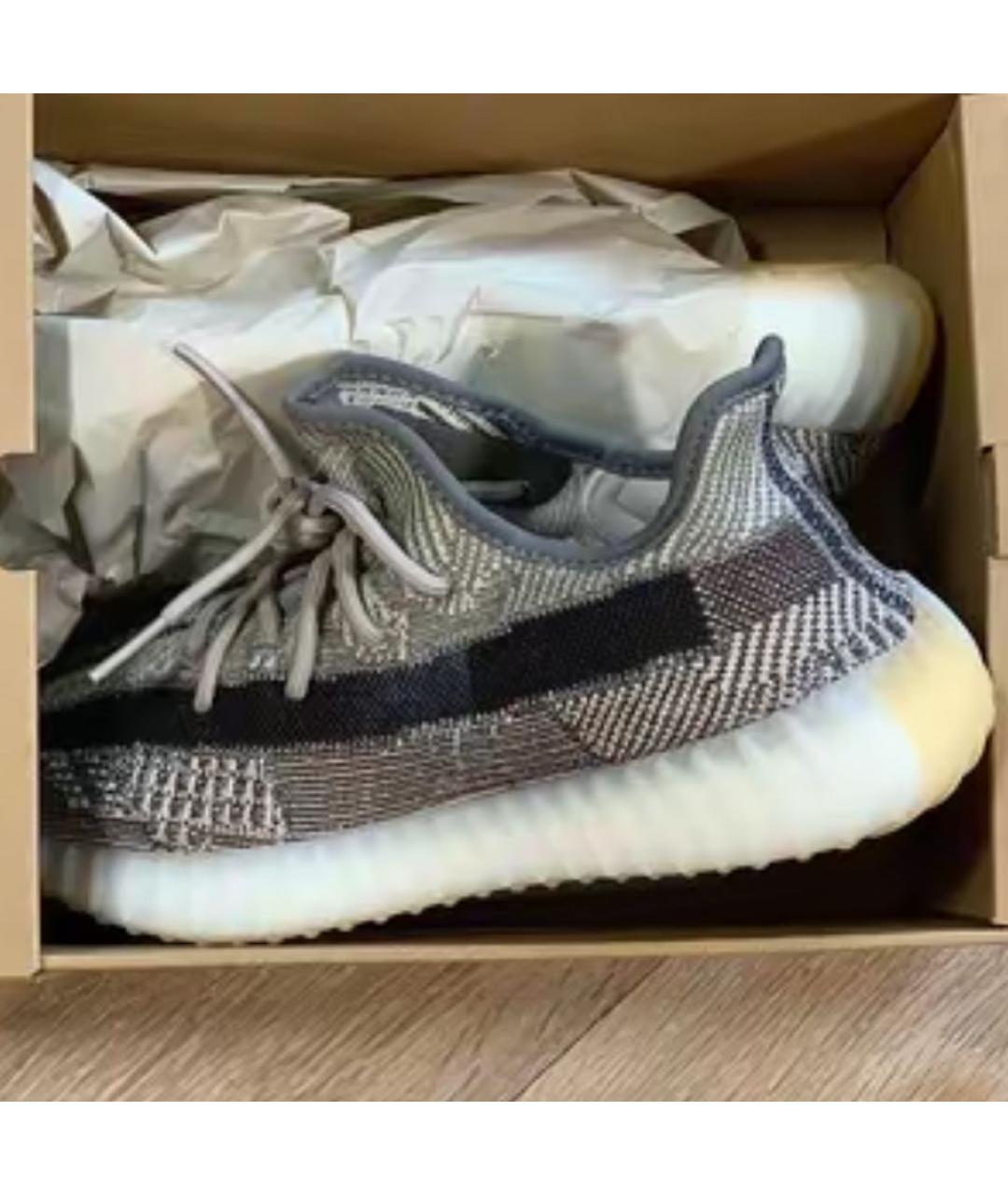 ADIDAS YEEZY Серые низкие кроссовки / кеды, фото 4