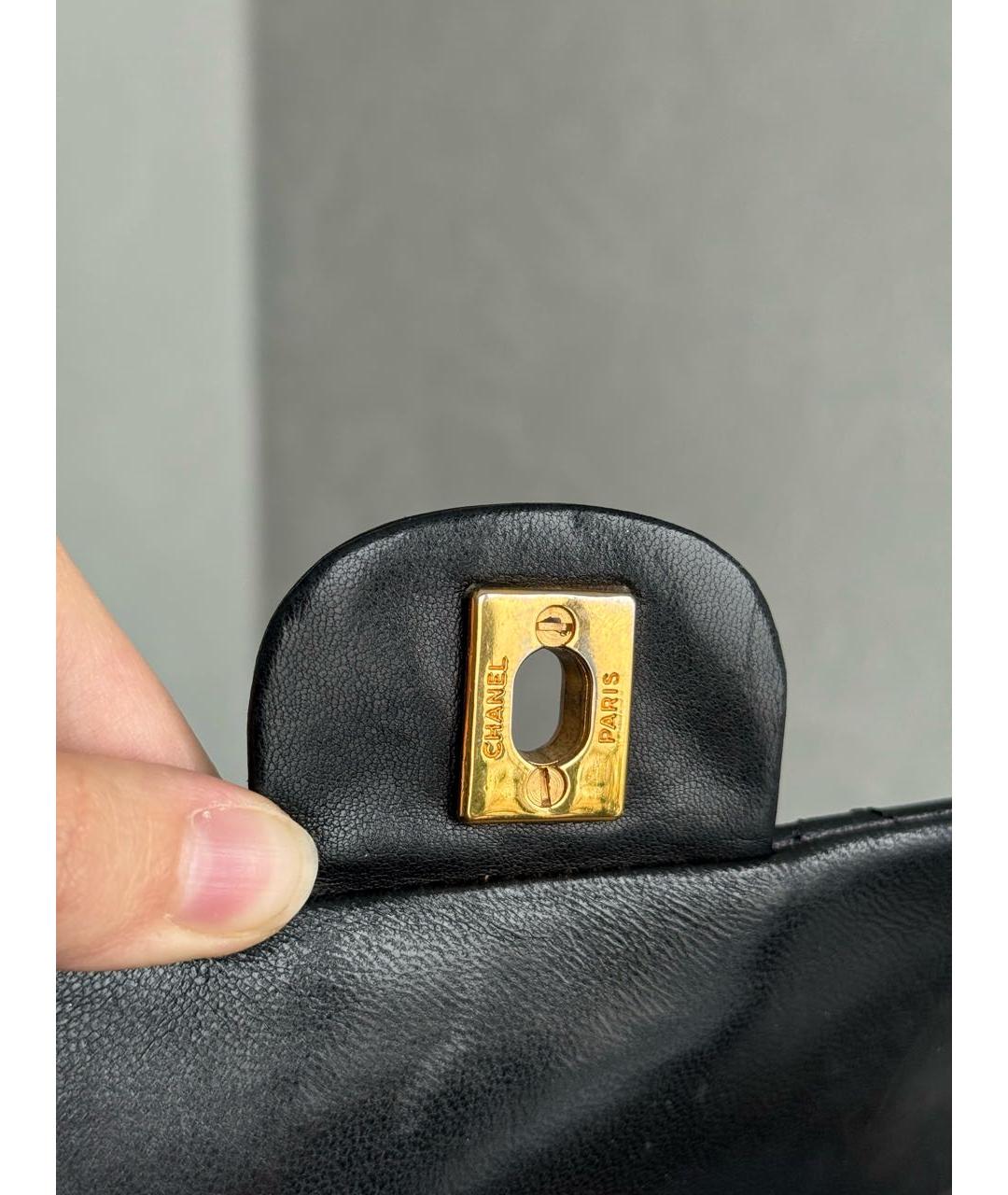 CHANEL Черная кожаная сумка через плечо, фото 6