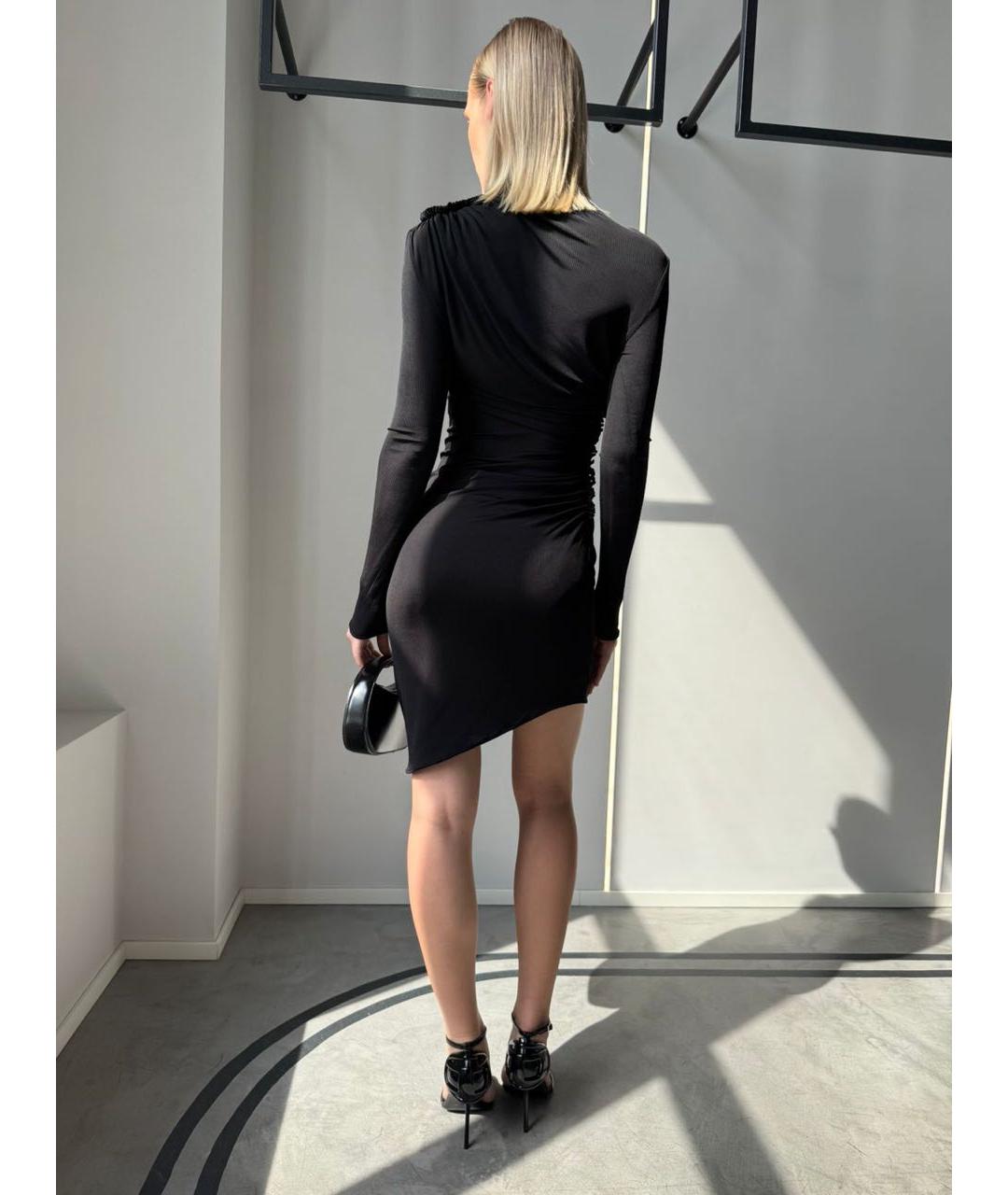 ATLEIN Черное вискозное повседневное платье, фото 3