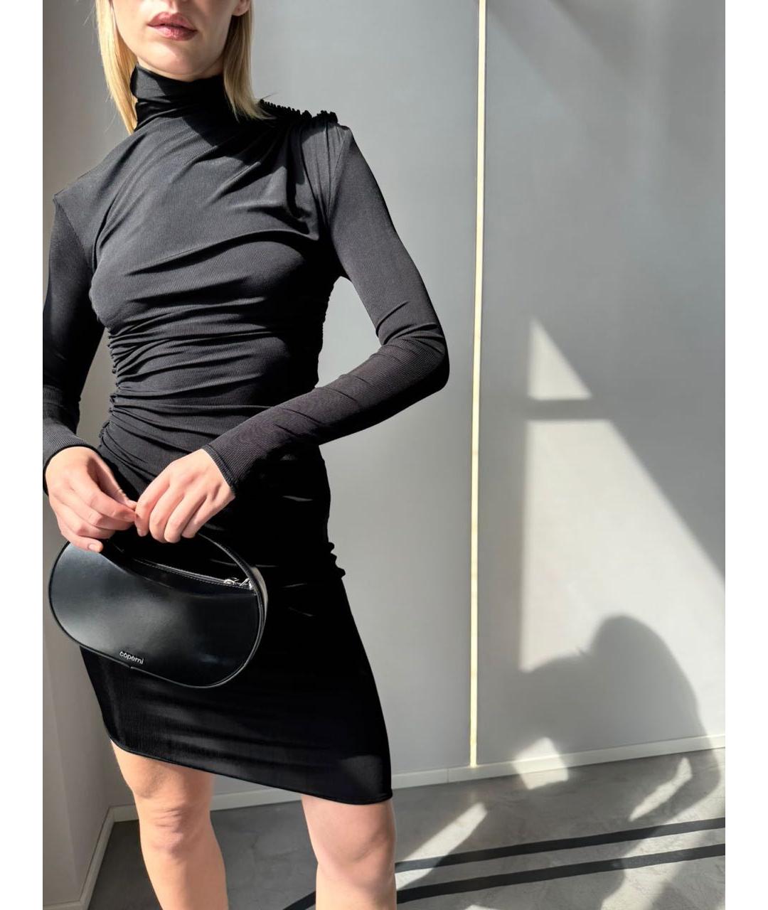 ATLEIN Черное вискозное повседневное платье, фото 2