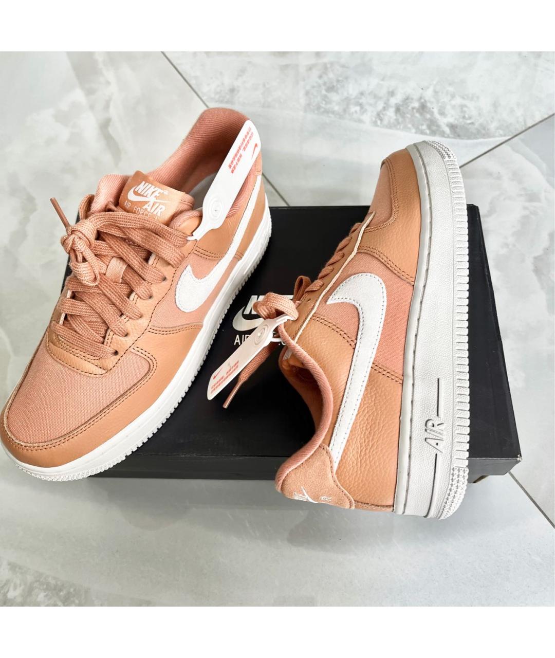 NIKE Бежевые кожаные кеды, фото 6