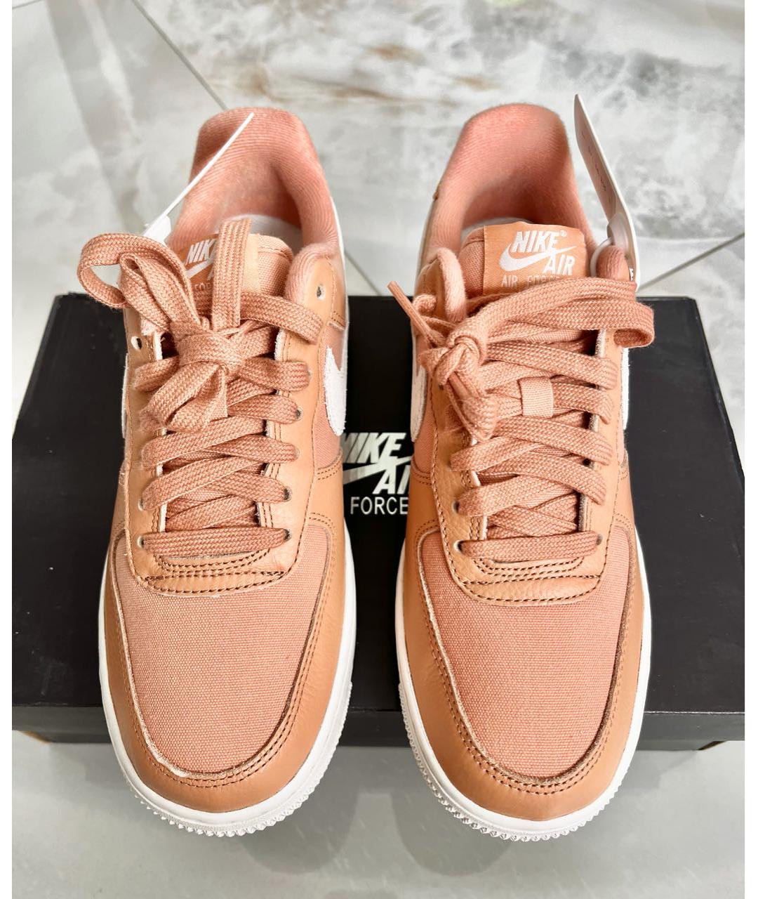 NIKE Бежевые кожаные кеды, фото 5