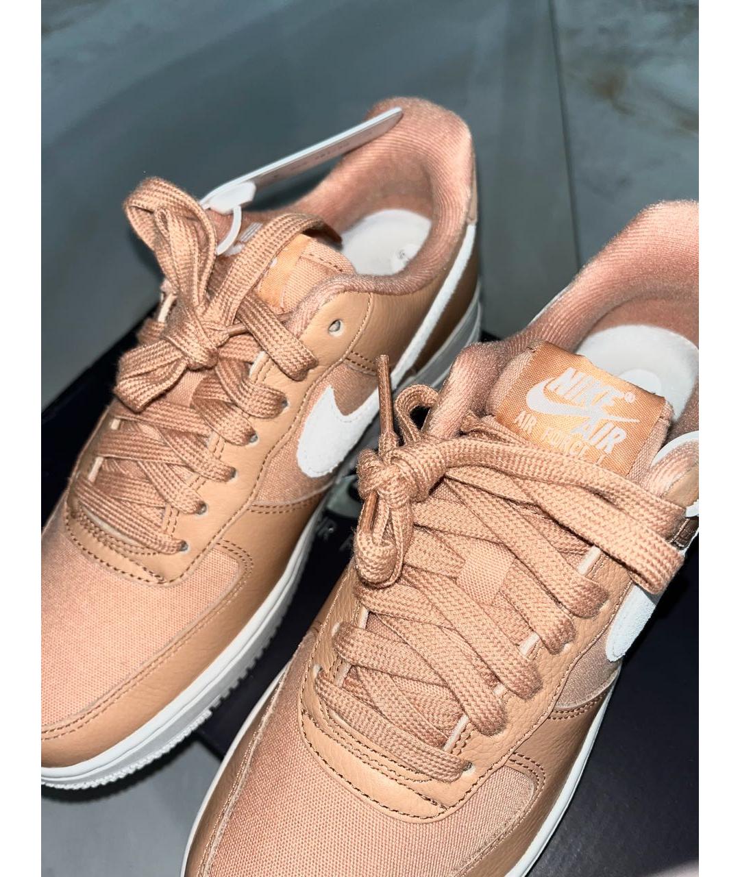 NIKE Бежевые кожаные кеды, фото 2