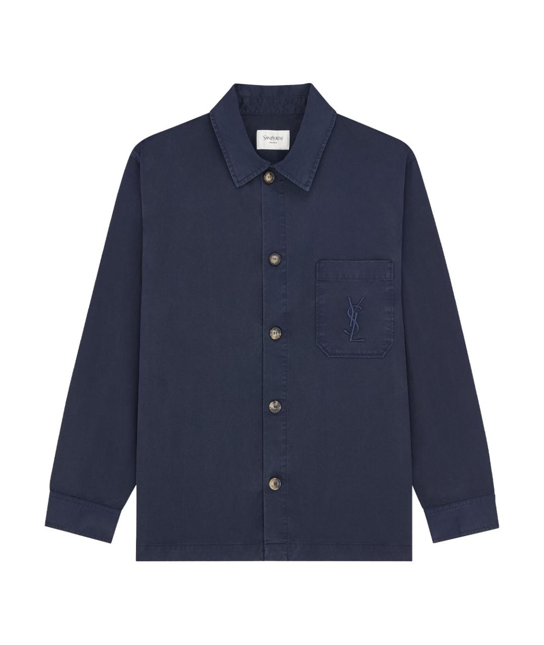 SAINT LAURENT Синяя хлопковая куртка, фото 1