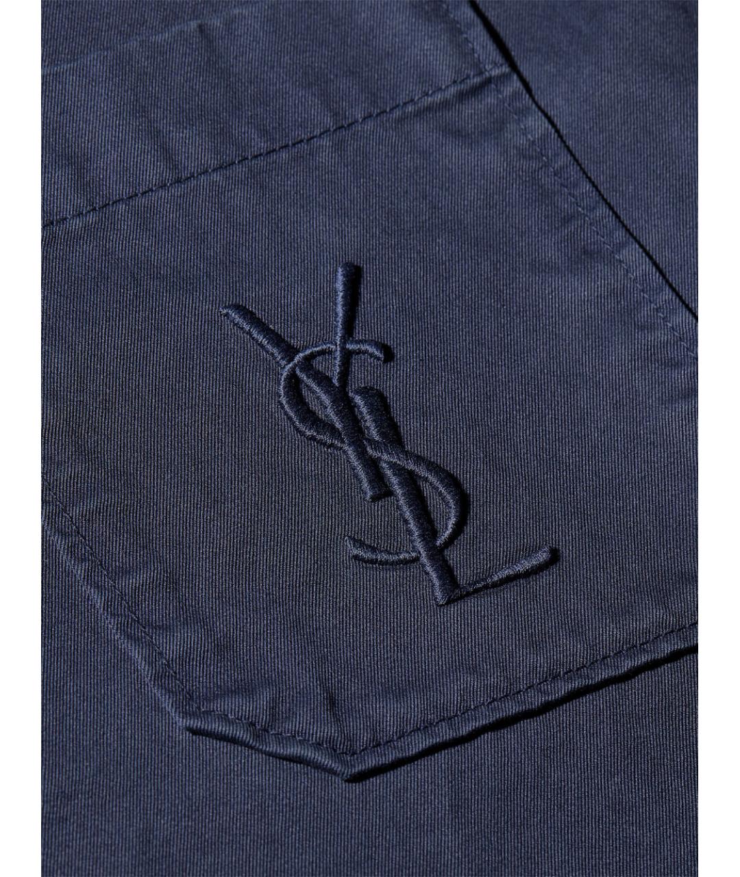 SAINT LAURENT Синяя хлопковая куртка, фото 3