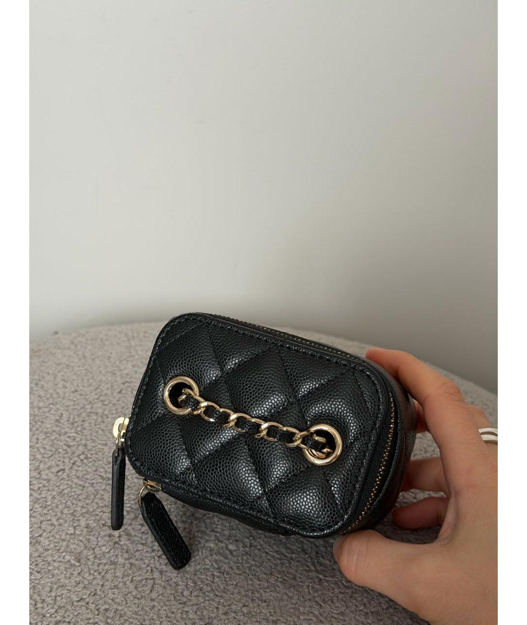 CHANEL Черная кожаная сумка через плечо, фото 5
