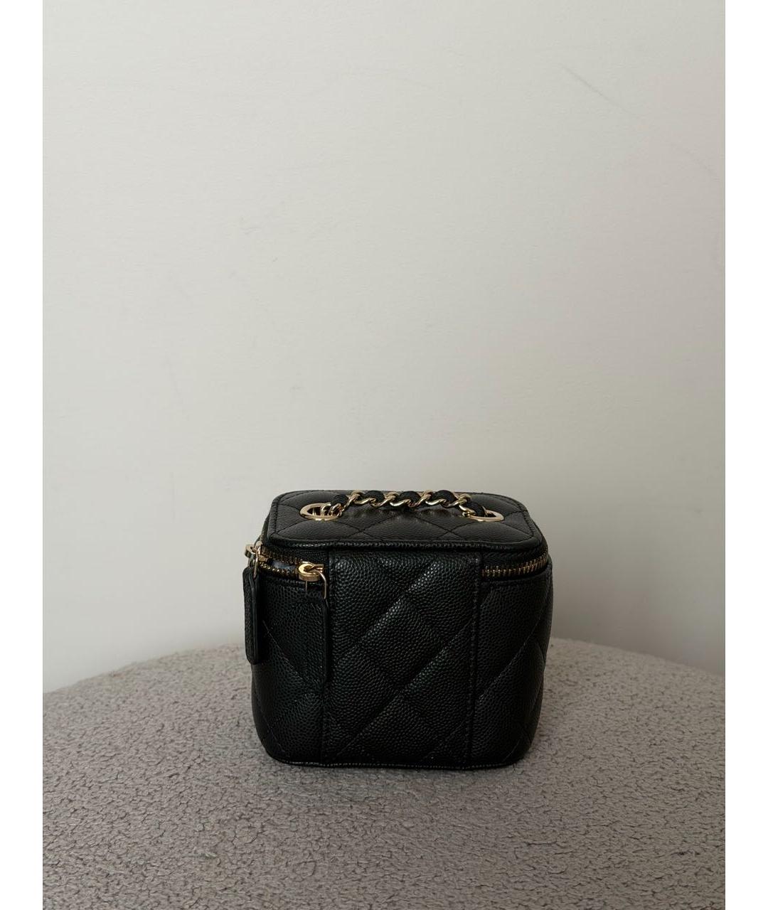 CHANEL Черная кожаная сумка через плечо, фото 4