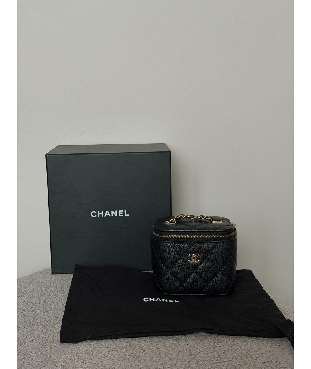 CHANEL Черная кожаная сумка через плечо, фото 2