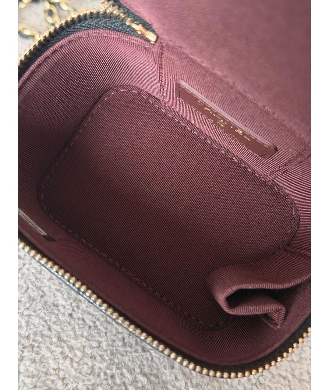 CHANEL Черная кожаная сумка через плечо, фото 8