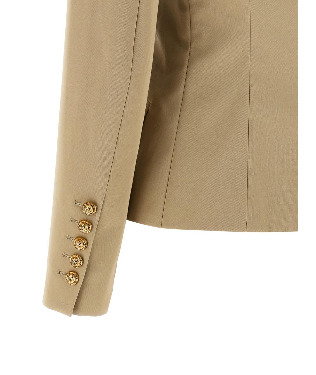 BALMAIN Бежевый хлопковый жакет/пиджак, фото 4