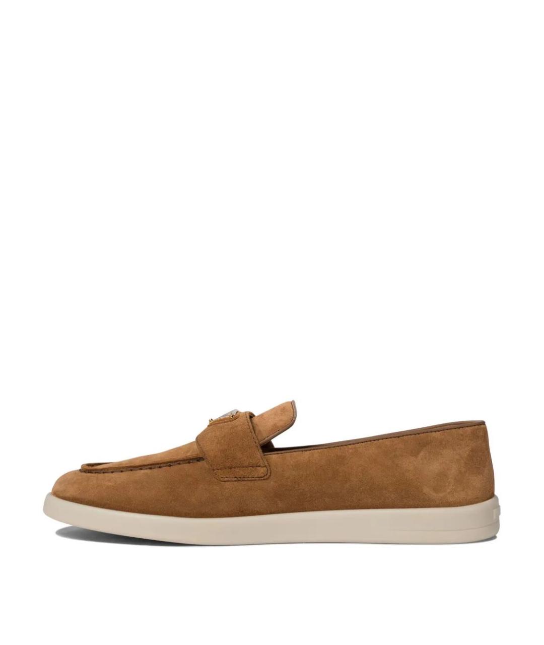 PRADA Коричневые замшевые лоферы, фото 3