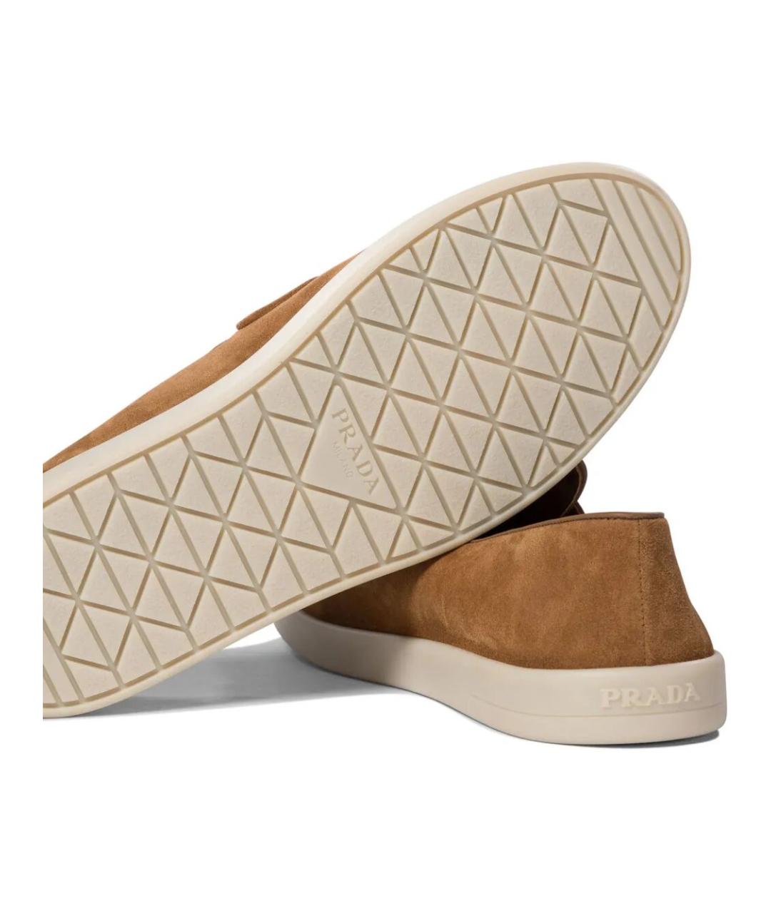 PRADA Коричневые замшевые лоферы, фото 4